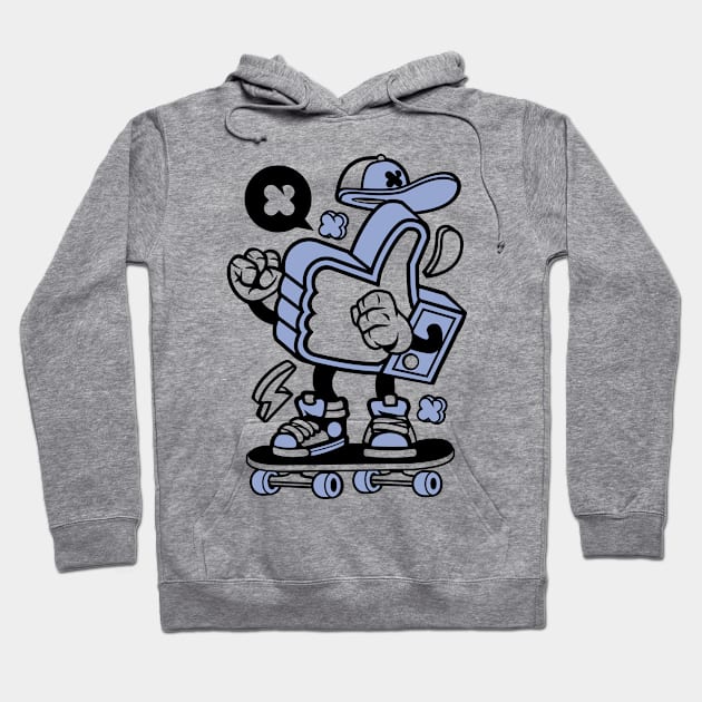 Like Finger cartoon skateboard Hoodie by p308nx